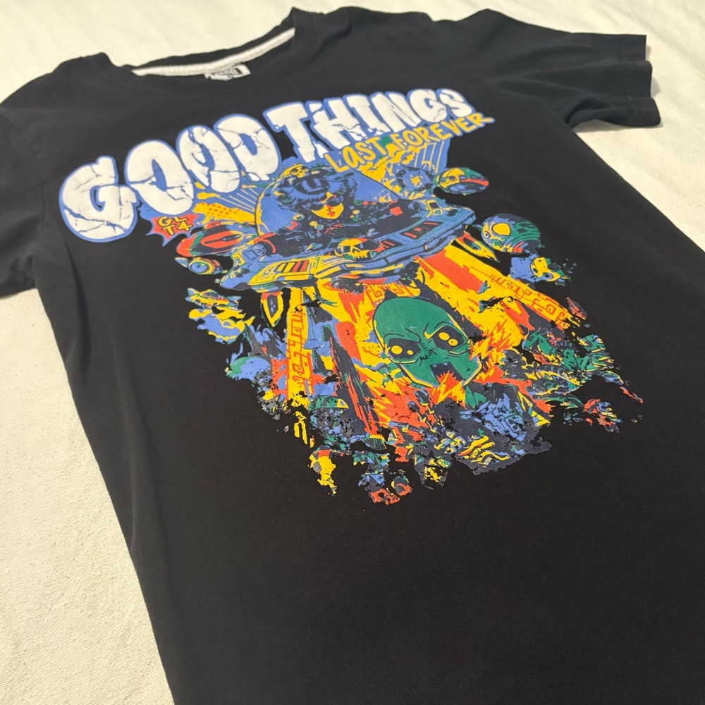 GTL4 Good Things Last Forever Alien UFO Graphic T-Shirt - Size Small Streetwear